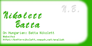 nikolett batta business card